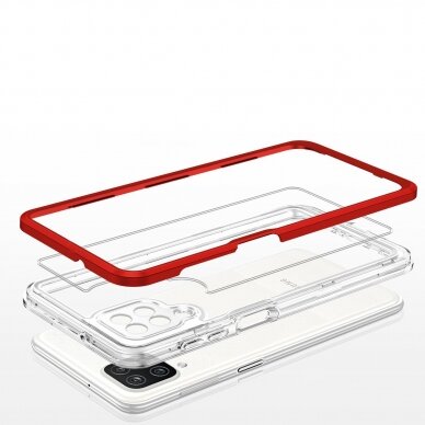 Dėklas Clear 3in1 Samsung Galaxy A22 4G raudonas 11