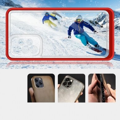 Samsung Galaxy A73 Dėklas Clear 3in1 raudonas 2