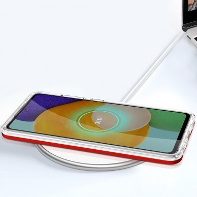 Samsung Galaxy A73 Dėklas Clear 3in1 raudonas 6