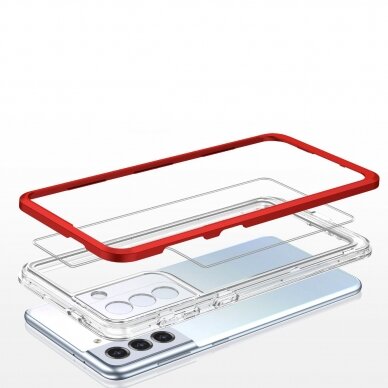 Dėklas Clear 3in1 Samsung Galaxy S22 raudonas 11