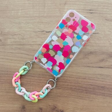 Iphone X / Xs Dėklas Color Chain Case gel fleible elastic multicolour 5