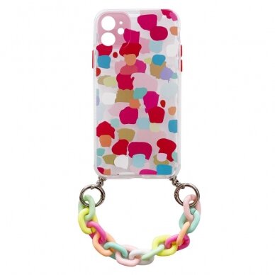 Iphone X / Xs Dėklas Color Chain Case gel fleible elastic multicolour