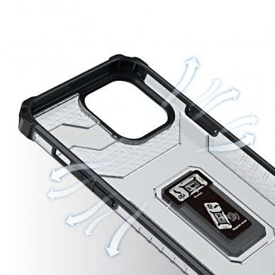 Iphone 11 Pro Dėklas Crystal Ring Case Kickstand Tough Rugged Juodas 3