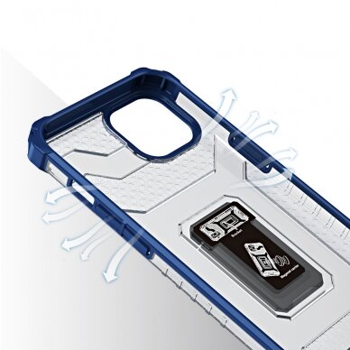 Iphone 13 Mini Dėklas Crystal Ring  mėlynas 3