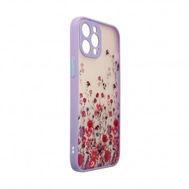 Iphone 13 Pro Dėklas Design Case for  Gėlėtas, violetinis 2