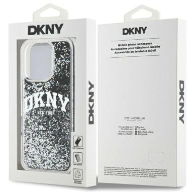 Dėklas DKNY DKHCP16XLBNAEK iPhone 16 Pro Max 6.9 Juodas/Juodas hard Liquid Glitter Arch Logo 7