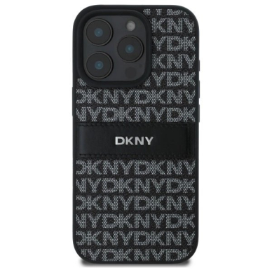 Dėklas DKNY Texture Pattern Tonal Stripe iPhone 16 Pro Max  - Juodas 2