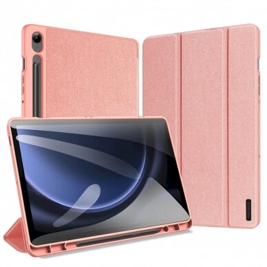 Dėklas Dux Ducis Domo eco-leather skirta Samsung Tab S9 FE+ - rožinis 11