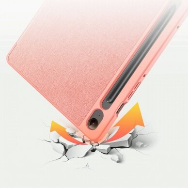 Dėklas Dux Ducis Domo eco-leather skirta Samsung Tab S9 FE+ - rožinis 3