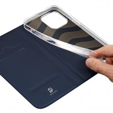 Dėklas Dux Ducis Skin Pro Wallet iPhone 15 Pro - Mėlynas 6