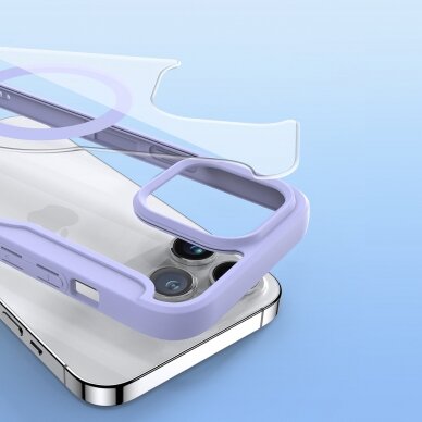 Dėklas Dux Ducis Skin X Pro Magnetic MagSafe iPhone 15 Pro  - Purpurinis 11