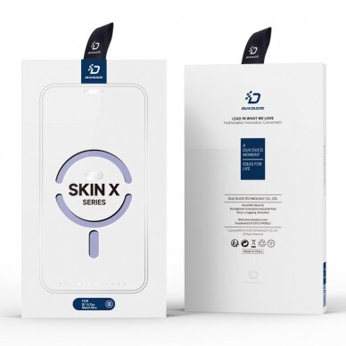 Dėklas Dux Ducis Skin X Pro Magnetic MagSafe iPhone 15 Pro  - Purpurinis 6