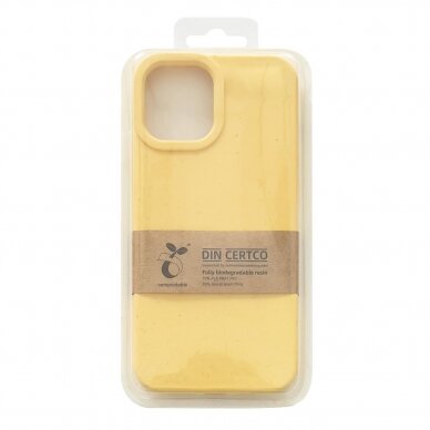 Dėklas Eco iPhone 12 Pro Silicone Cover Geltonas 2