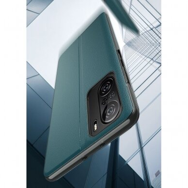 Dėklas Eco Leather View Xiaomi Redmi K40 Pro + / K40 Pro / K40 / Poco F3 Oranžinis 3