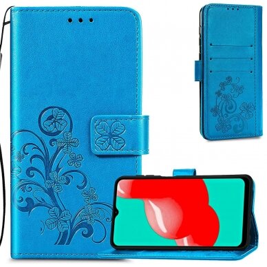 Dėklas Flower Book Samsung A556 A55 5G mėlynas