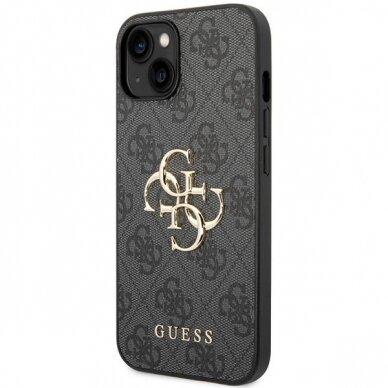 Dėklas Guess 4G Big Metal Logo   iPhone 15 Plus - Pilkas 1