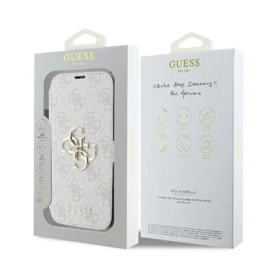Dėklas Guess 4G Metal Logo iPhone 16 Pro Max - Rožinis 7