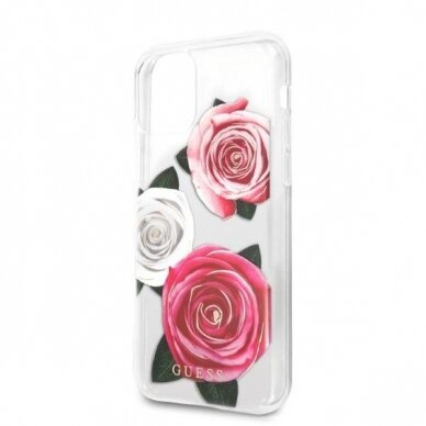 Iphone 11 Pro Dėklas Guess Flower Desire GUHCN58ROSTRT Permatomas 2