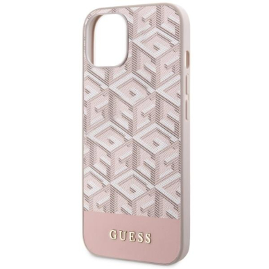 Dėklas Guess GCube Stripes MagSafe GUHMP14MHGCFSEP iPhone 14 Plus Rožinis 5