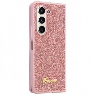 Dėklas Guess Glitter Case - Samsung Galaxy Z Fold 5 - Rožinis 4