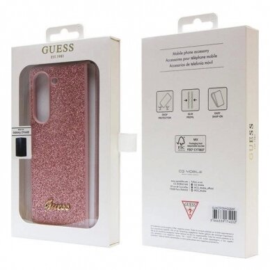 Dėklas Guess Glitter Case - Samsung Galaxy Z Fold 5 - Rožinis 6
