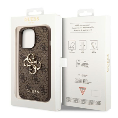 Dėklas Guess GUHCP14L4GMGBR iPhone 14 Pro Rudas 4