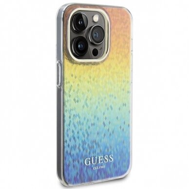 Dėklas Guess IML Faceted Mirror Disco Iridescent   iPhone 15 Pro - multicolored 3