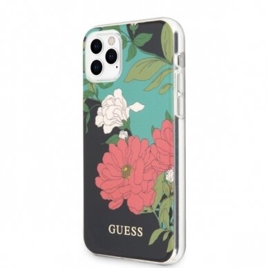 Dėklas Guess iPhone 11 Pro N°1 Flower Collection Juodas UGLX912 1