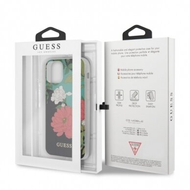 Dėklas Guess iPhone 11 Pro N°1 Flower Collection Juodas UGLX912 6