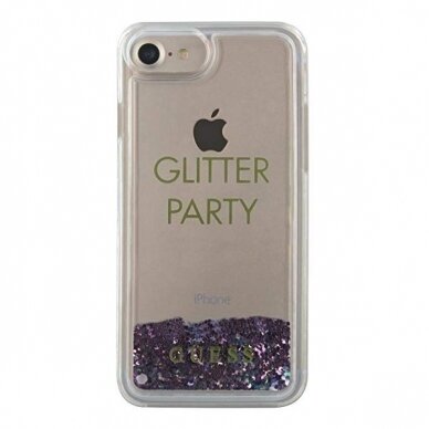 Dėklas Guess iPhone 6/7/8 /SE 2020 / SE 2022 Liquid Glitter Party Purpurinis UGLX912 1
