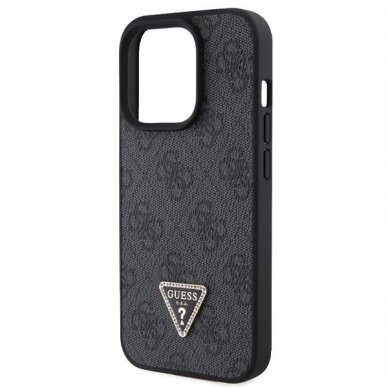 Dėklas Guess Leather 4G Diamond Triangle   iPhone 15 Pro - Juodas 5