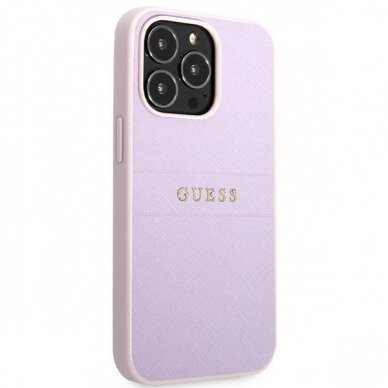 Dėklas Guess Metal Logo GUHCP13LPSASBPU iPhone 13 Pro Purpurinis 3