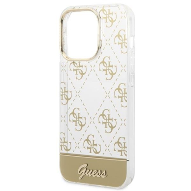 Dėklas Guess Pattern Script GUHCP14XHG4MHG iPhone 14 Pro Max Auksinis 5