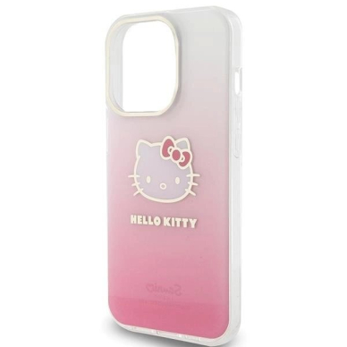 Dėklas Hello Kitty IML Gradient Electrop Kitty Head iPhone 15 Pro Max - rožinis 5