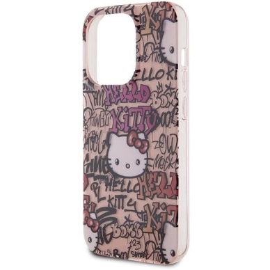 Dėklas Hello Kitty IML Tags Graffiti iPhone 14 Pro Max - rožinis 5