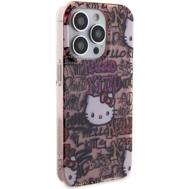 Dėklas Hello Kitty IML Tags Graffiti iPhone 15 Pro Max - rožinis 3