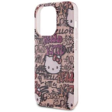 Dėklas Hello Kitty IML Tags Graffiti iPhone 15 Pro - rožinis 5
