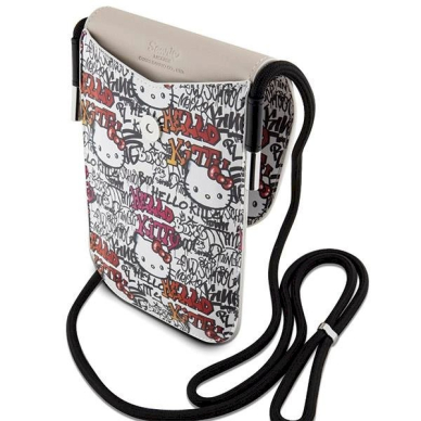 Dėklas Hello Kitty Leather Tags Graffiti Cord bag - Baltas 4