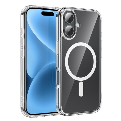 Dėklas Hoco Magnetic Airbag Anti-Fall Protective Shell Apple iPhone 16 Plus skaidrus