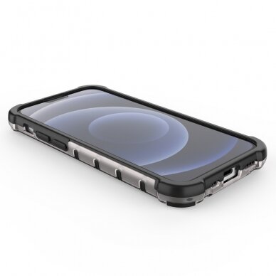 Iphone 13 Mini Dėklas Honeycomb Case armor cover with TPU  Juodas 11