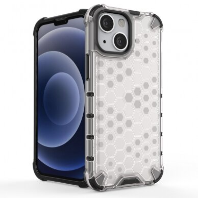 Iphone 13 Mini Dėklas Honeycomb Case armor cover with TPU  Juodas 2