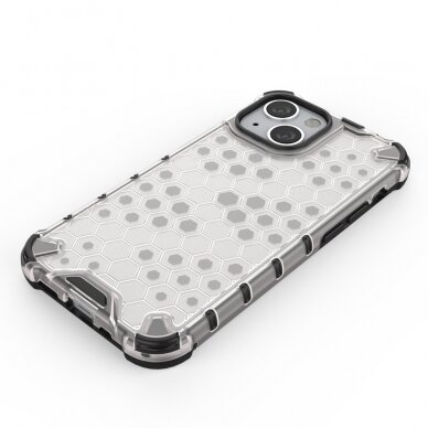 Iphone 13 Mini Dėklas Honeycomb Case armor cover with TPU  Juodas 4