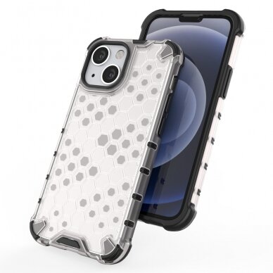 Iphone 13 Mini Dėklas Honeycomb Case armor cover with TPU  Juodas 7