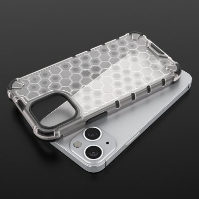 Iphone 13 Mini Dėklas Honeycomb Case armor cover with TPU  Juodas 8
