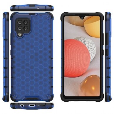 Dėklas Honeycomb Case armor cover with TPU Samsung Galaxy A42 5G mėlynas 1