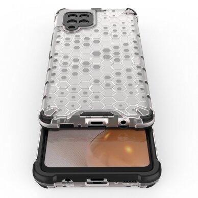 Dėklas Honeycomb Case armor cover with TPU Samsung Galaxy A42 5G permatomas 5