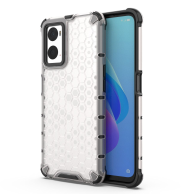 Dėklas Honeycomb case armored Oppo A76 / Oppo A36 / Realme 9i Permatomas