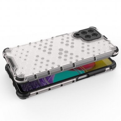 Dėklas Honeycomb case armored Samsung Galaxy M53 5G Permatomas 3