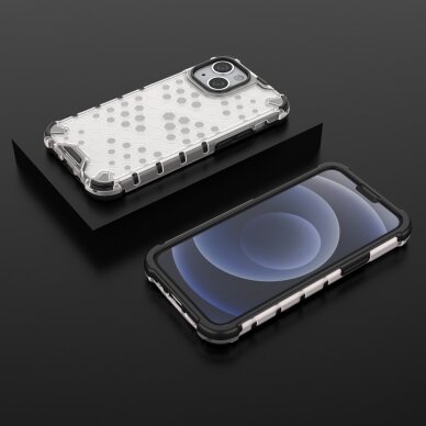Dėklas Honeycomb Case iPhone 13 Mini permatomas 12