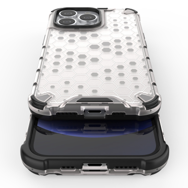 Dėklas Honeycomb Case iPhone 13 Pro juodas 9